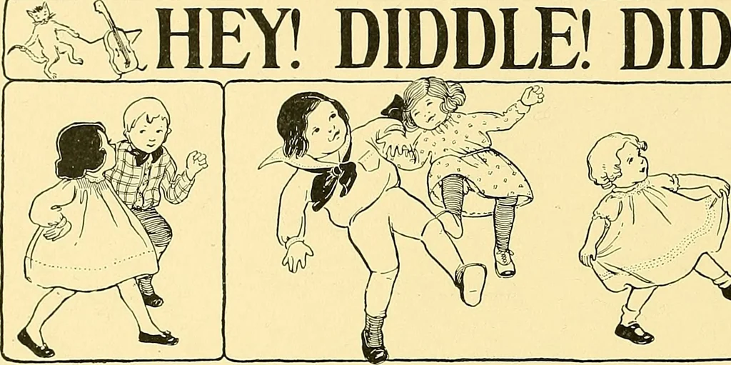 An illustration from Dramatic games and dances for little children, 1914, leaf 43
