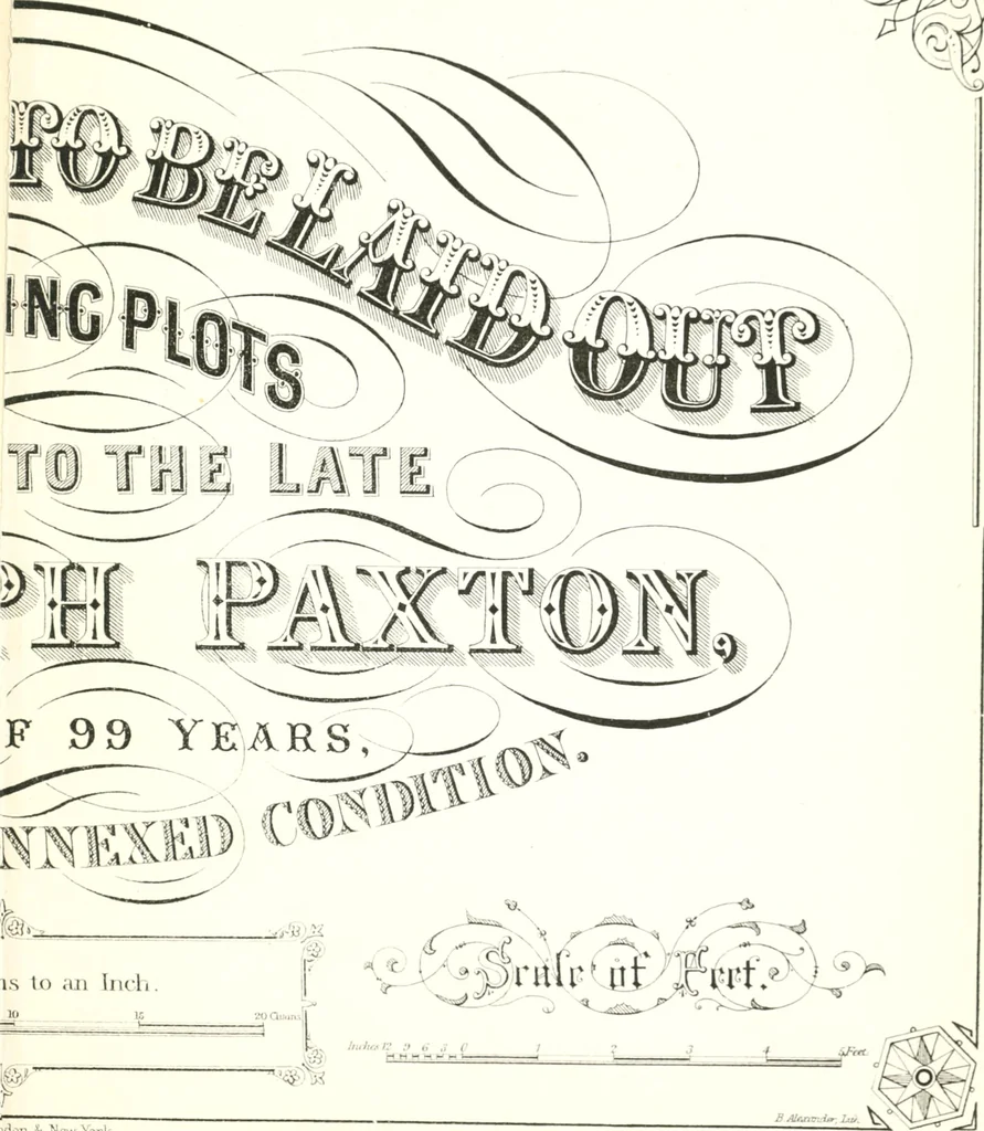 An illustration from The draughtsman's handbook of plan and map drawing, including instructions for the preparation of engineering, architectural, and mechanical drawings, 1874, leaf 185