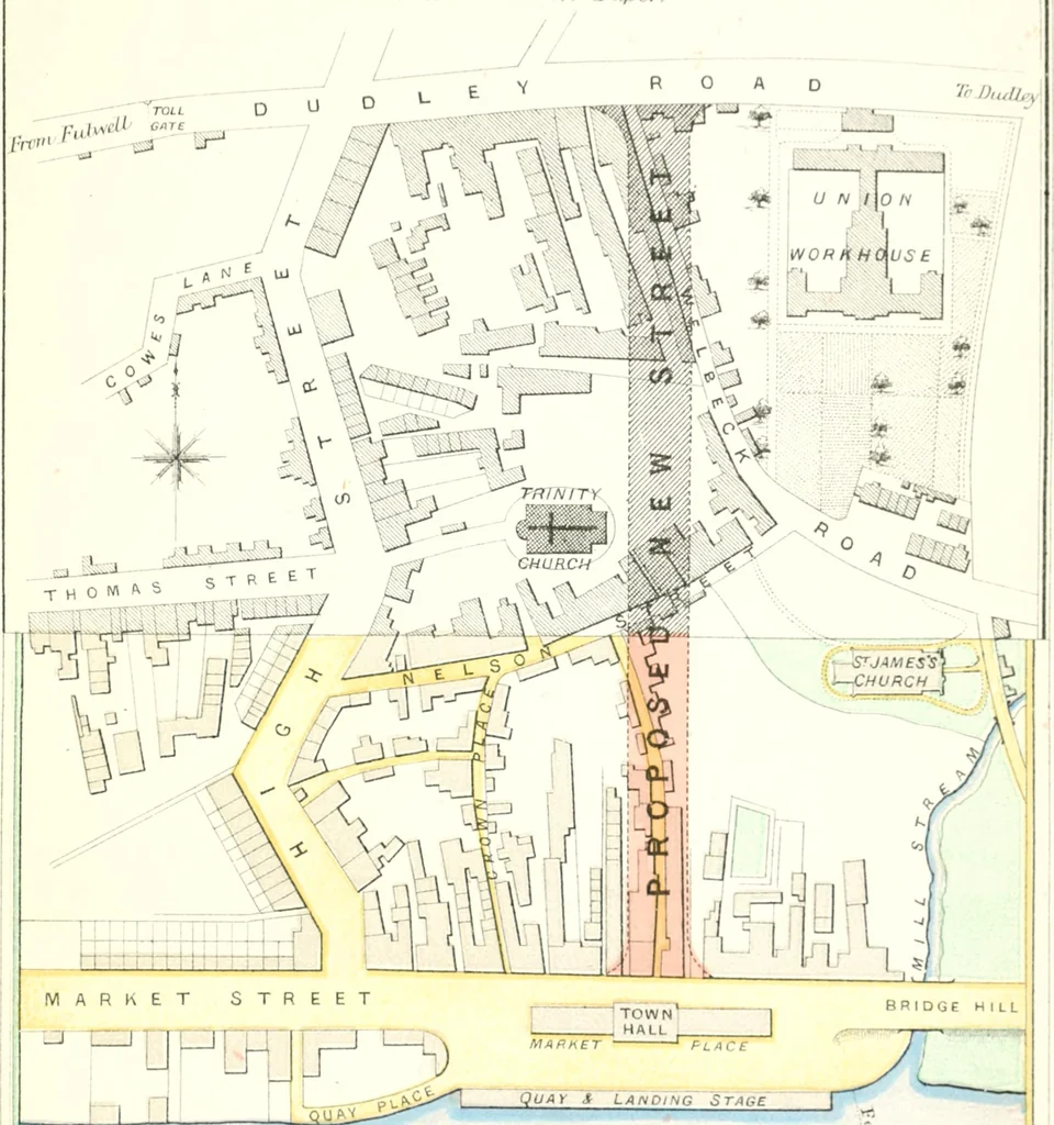 An illustration from The draughtsman's handbook of plan and map drawing, including instructions for the preparation of engineering, architectural, and mechanical drawings, 1874, leaf 195