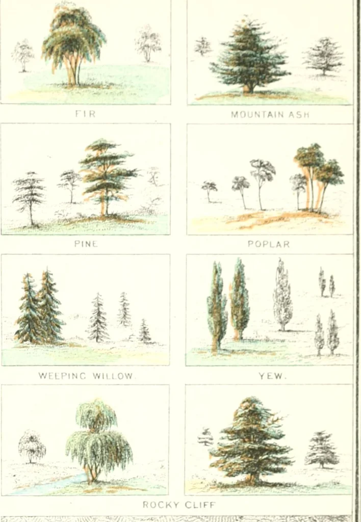 An illustration from The draughtsman's handbook of plan and map drawing, including instructions for the preparation of engineering, architectural, and mechanical drawings, 1874, leaf 197