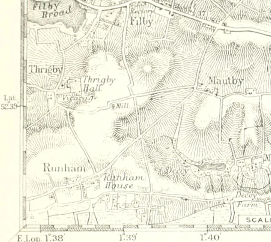 An illustration from The draughtsman's handbook of plan and map drawing, including instructions for the preparation of engineering, architectural, and mechanical drawings, 1874, leaf 207