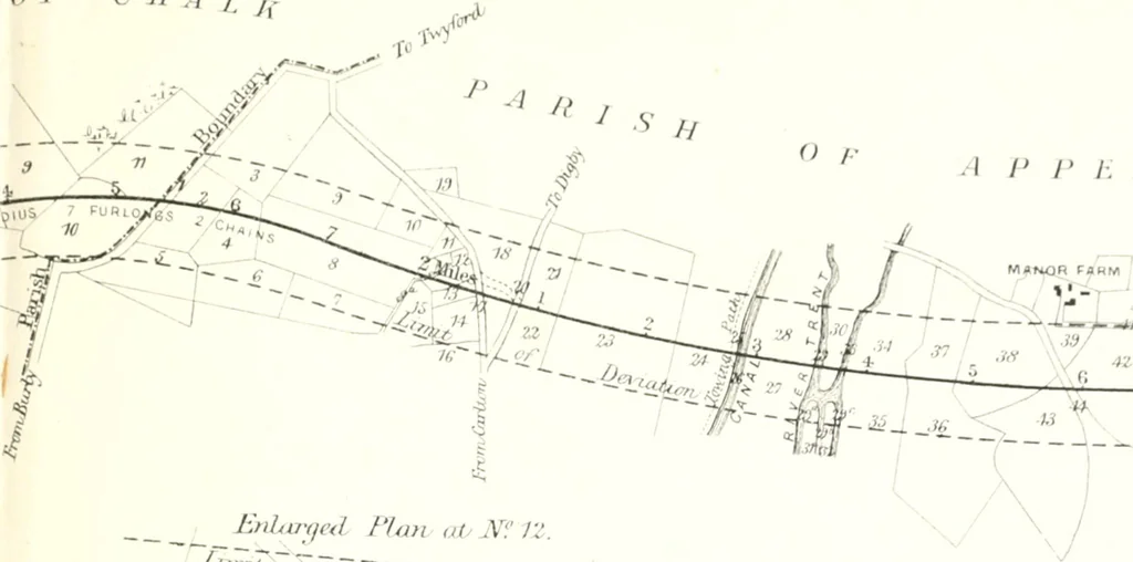 An illustration from The draughtsman's handbook of plan and map drawing, including instructions for the preparation of engineering, architectural, and mechanical drawings, 1874, leaf 211
