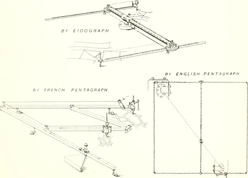 An illustration from The draughtsman's handbook of plan and map drawing, including instructions for the preparation of engineering, architectural, and mechanical drawings, 1874, leaf 225