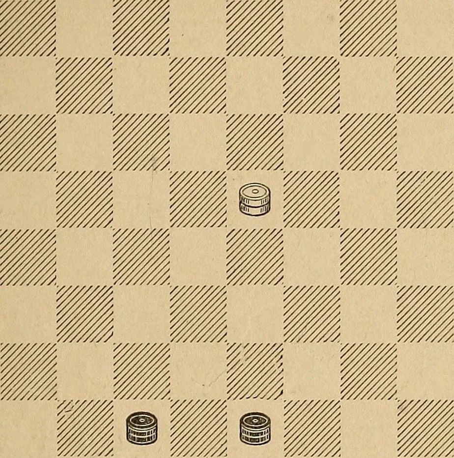 An illustration from The draughts-player's guide and companion : a guide to the student, and a companion for the advanced player, 1890, leaf 140