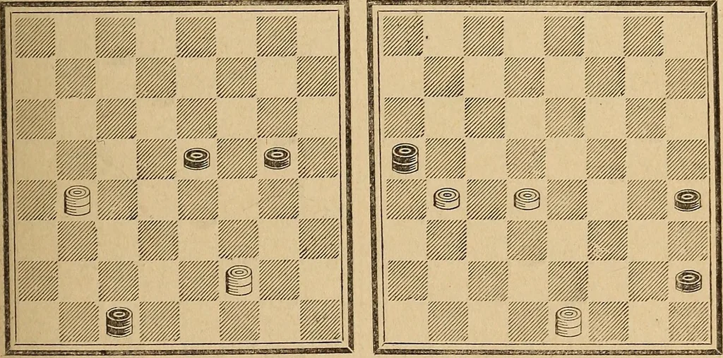 An illustration from The draughts-player's guide and companion : a guide to the student, and a companion for the advanced player, 1890, leaf 146