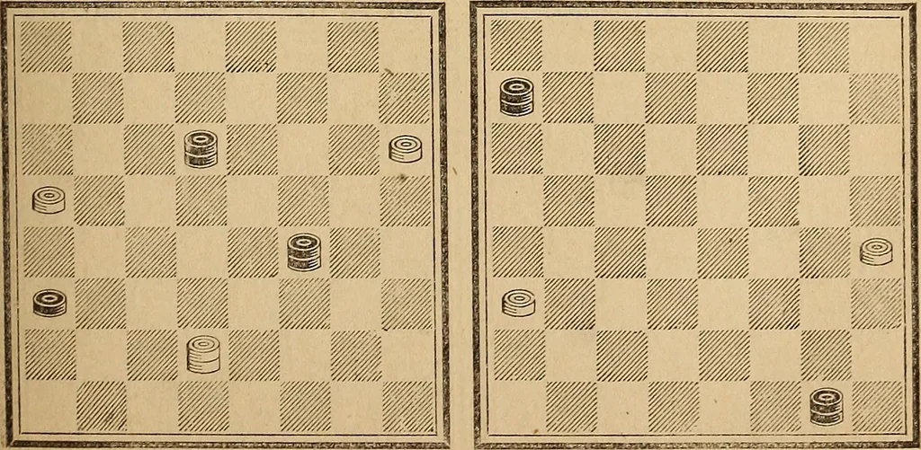 An illustration from The draughts-player's guide and companion : a guide to the student, and a companion for the advanced player, 1890, leaf 146