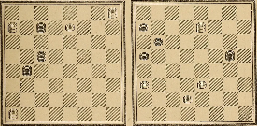 An illustration from The draughts-player's guide and companion : a guide to the student, and a companion for the advanced player, 1890, leaf 148