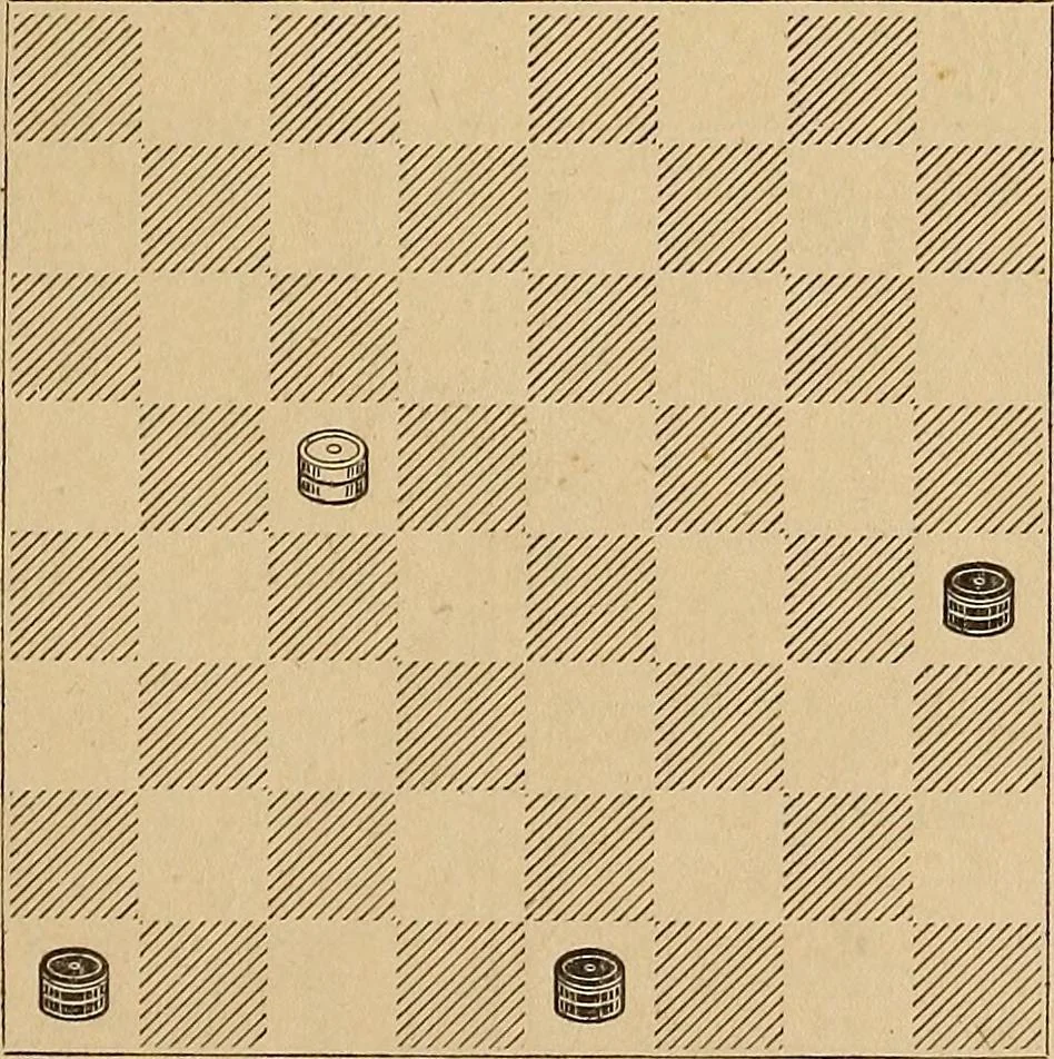 An illustration from The draughts-player's guide and companion : a guide to the student, and a companion for the advanced player, 1890, leaf 156