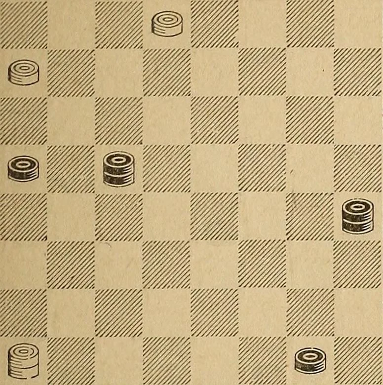 An illustration from The draughts-player's guide and companion : a guide to the student, and a companion for the advanced player, 1890, leaf 158