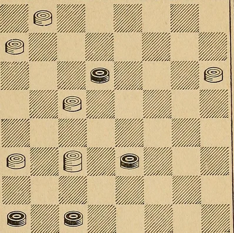 An illustration from The draughts-player's guide and companion : a guide to the student, and a companion for the advanced player, 1890, leaf 160