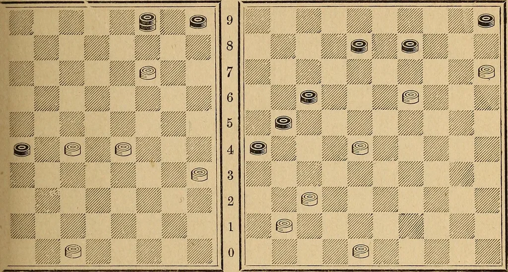 An illustration from The draughts-player's guide and companion : a guide to the student, and a companion for the advanced player, 1890, leaf 190