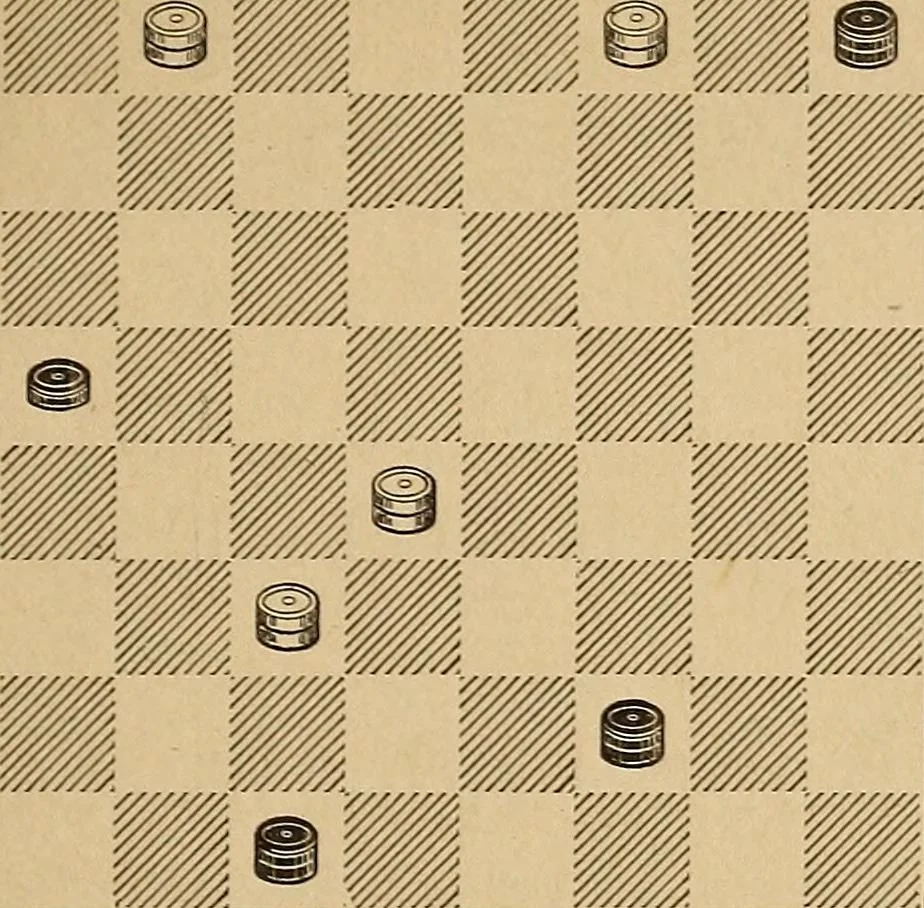 An illustration from The draughts-player's guide and companion : a guide to the student, and a companion for the advanced player, 1890, leaf 42