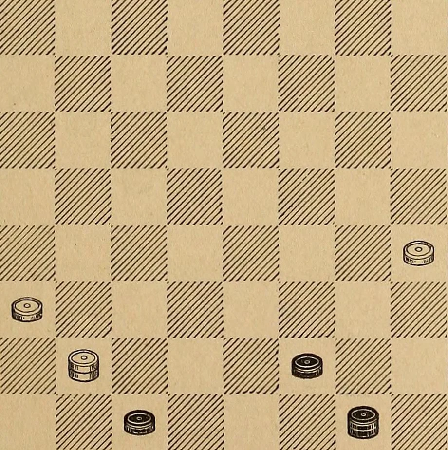 An illustration from The draughts-player's guide and companion : a guide to the student, and a companion for the advanced player, 1890, leaf 54