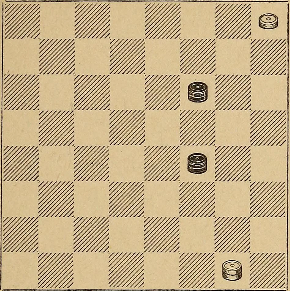 An illustration from The draughts-player's guide and companion : a guide to the student, and a companion for the advanced player, 1890, leaf 56