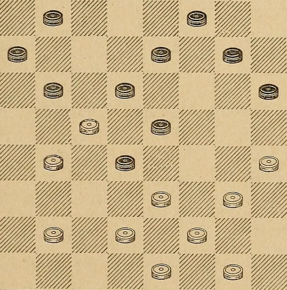 An illustration from The draughts-player's guide and companion : a guide to the student, and a companion for the advanced player, 1890, leaf 82