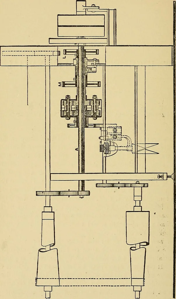 An illustration from Draw frames and fly frames : being a practical treatise on the above machines, 1898, leaf 229