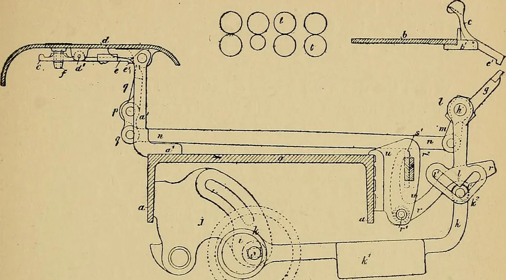 An illustration from Draw frames and fly frames : being a practical treatise on the above machines, 1898, leaf 42