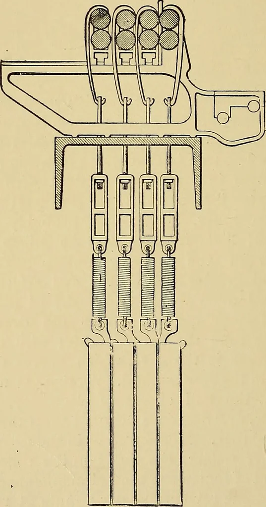 An illustration from Draw frames and fly frames : being a practical treatise on the above machines, 1898, leaf 61