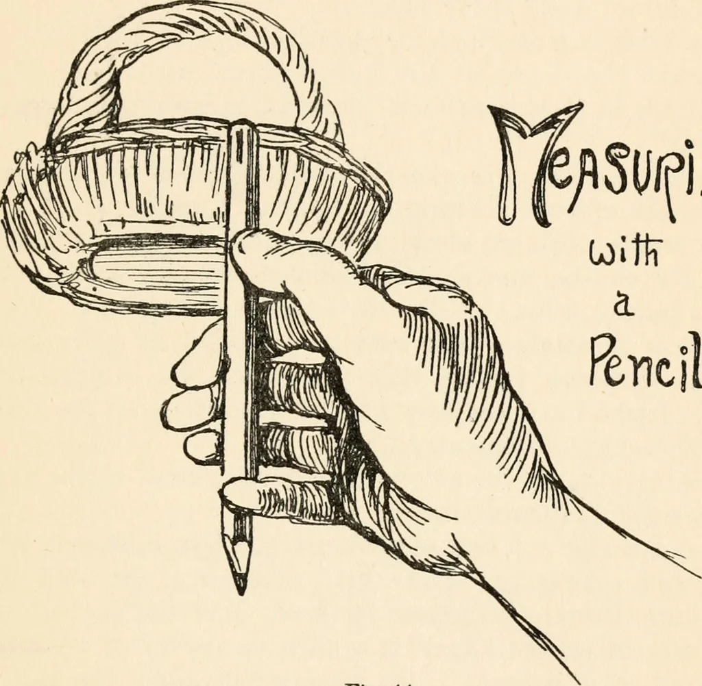 An illustration from Drawing for beginners, 1920, leaf 151