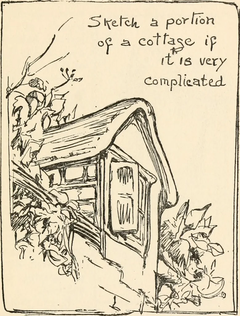 An illustration from Drawing for beginners, 1920, leaf 183