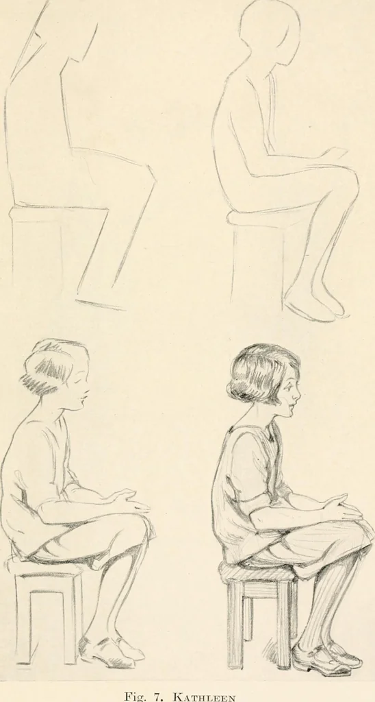 An illustration from Drawing for beginners, 1920, leaf 51