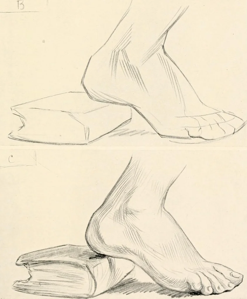 An illustration from Drawing for beginners, 1920, leaf 71
