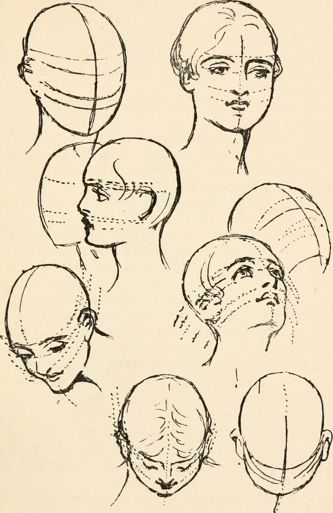 An illustration from Drawing for beginners, 1920, leaf 83