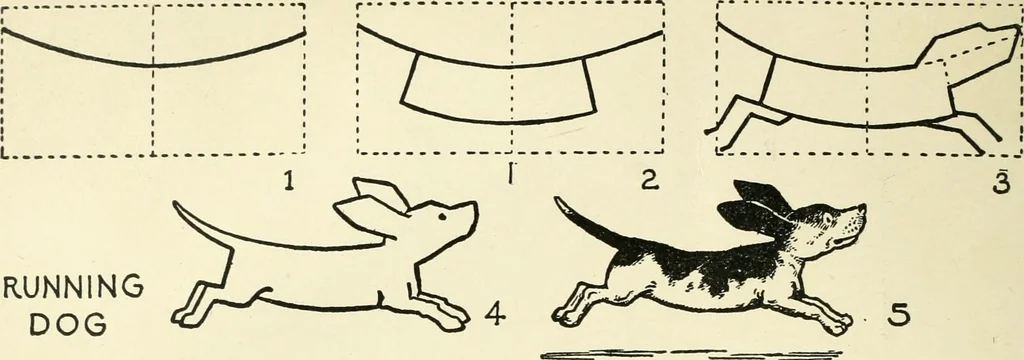 An illustration from Drawing made easy : a helpful book for young artists; the way to begin and finish your sketches, clearly shown step by step, 1921, leaf 50