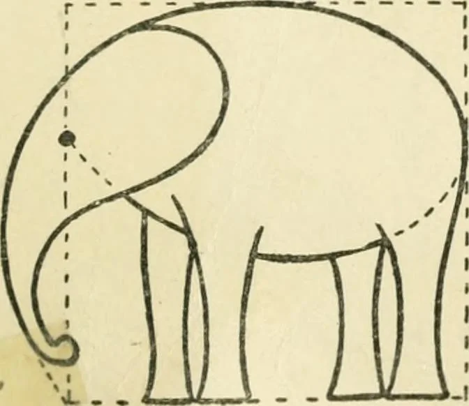 An illustration from Drawing made easy : a helpful book for young artists; the way to begin and finish your sketches, clearly shown step by step, 1921, leaf 51