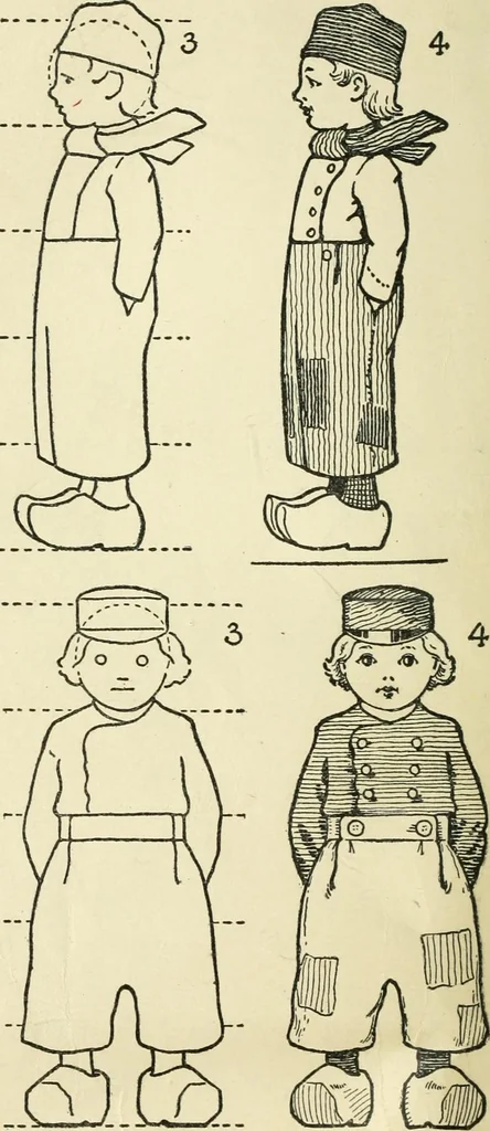 An illustration from Drawing made easy : a helpful book for young artists; the way to begin and finish your sketches, clearly shown step by step, 1921, leaf 72
