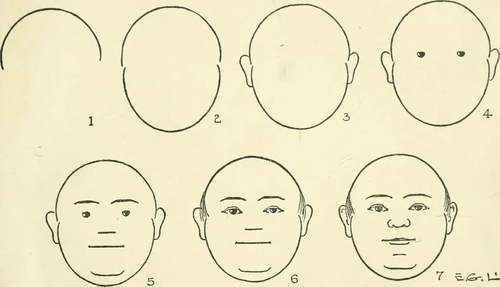 An illustration from Drawing made easy : a helpful book for young artists; the way to begin and finish your sketches, clearly shown step by step, 1921, leaf 77