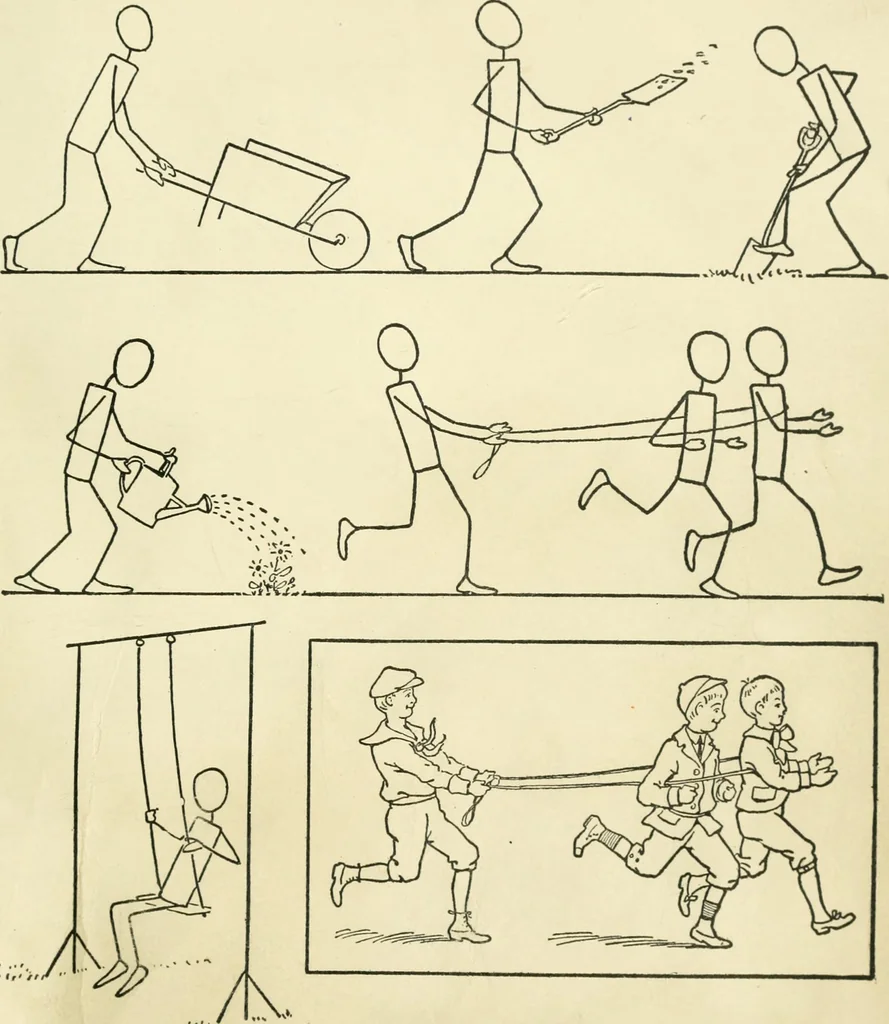 An illustration from Drawing made easy : a helpful book for young artists; the way to begin and finish your sketches, clearly shown step by step, 1921, leaf 87
