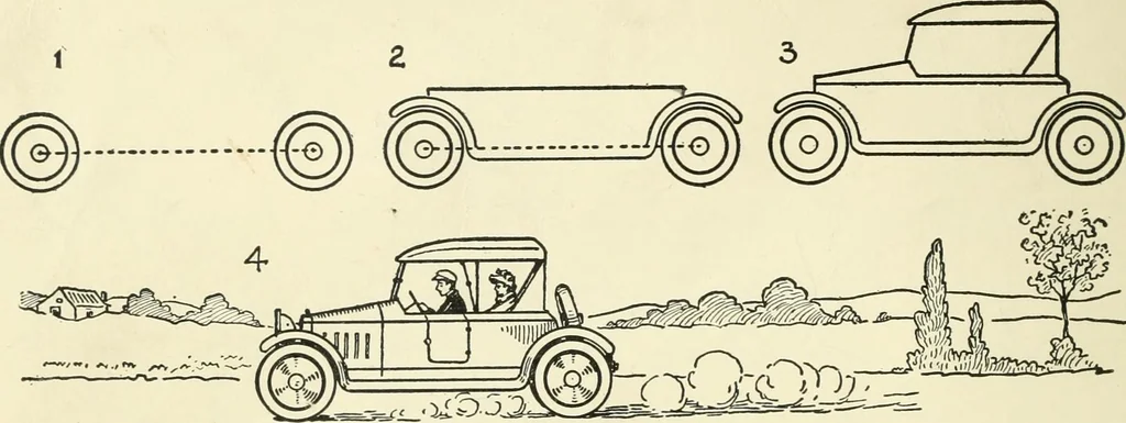 An illustration from Drawing made easy : a helpful book for young artists; the way to begin and finish your sketches, clearly shown step by step, 1921, leaf 88