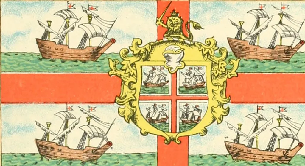 An illustration from Drawings of the flags in use at the present time by various nations, 1916, leaf 125