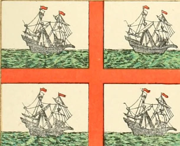 An illustration from Drawings of the flags in use at the present time by various nations, 1916, leaf 125