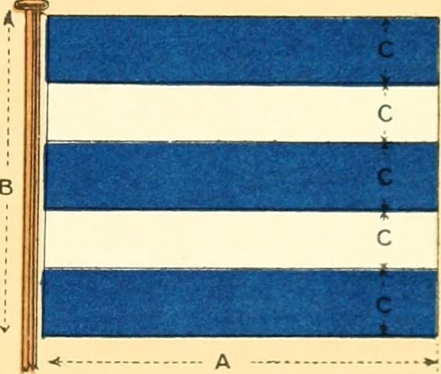 An illustration from Drawings of the flags in use at the present time by various nations, 1916, leaf 133