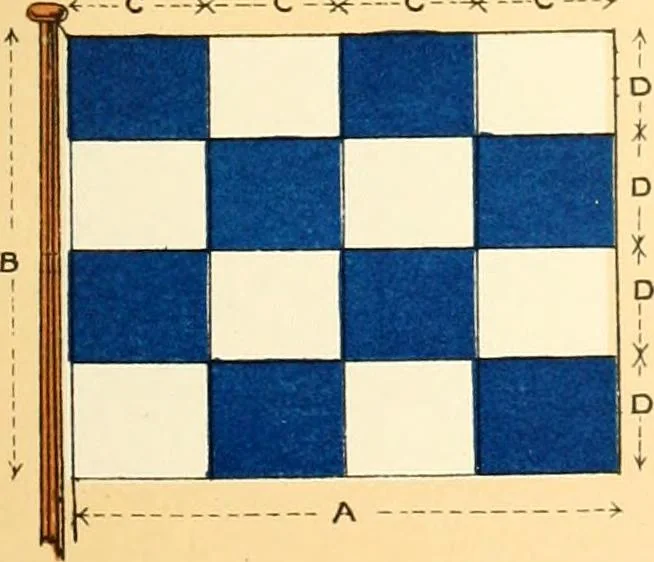 An illustration from Drawings of the flags in use at the present time by various nations, 1916, leaf 135