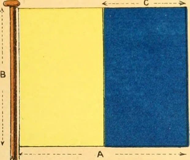 An illustration from Drawings of the flags in use at the present time by various nations, 1916, leaf 143