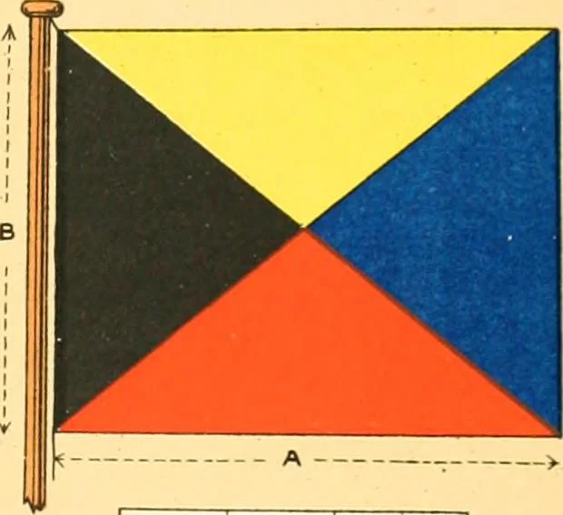 An illustration from Drawings of the flags in use at the present time by various nations, 1916, leaf 151