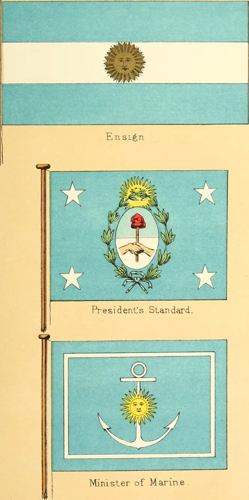 An illustration from Drawings of the flags in use at the present time by various nations, 1916, leaf 161