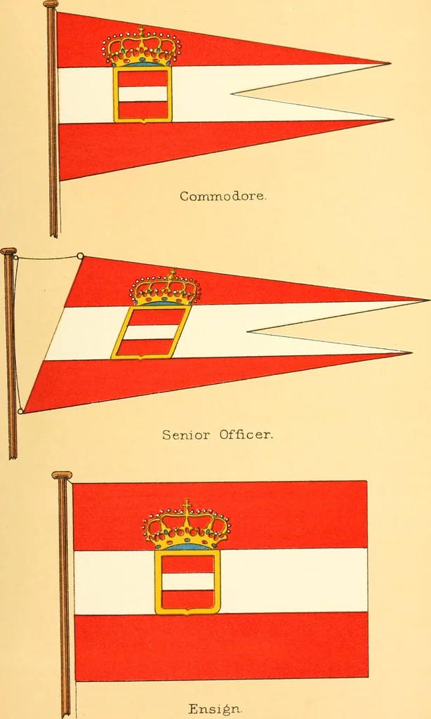 An illustration from Drawings of the flags in use at the present time by various nations, 1916, leaf 175