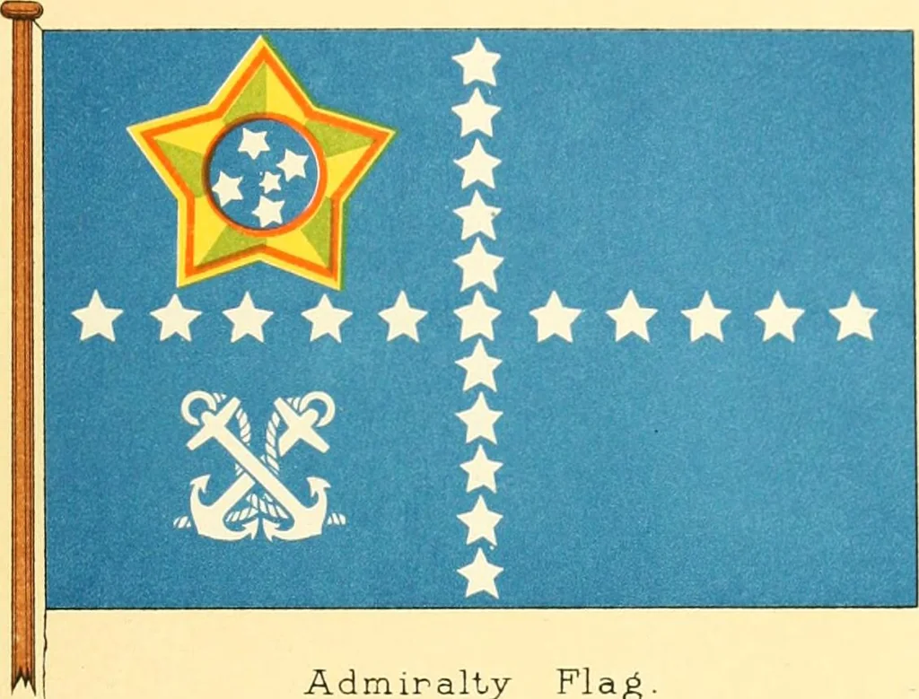 An illustration from Drawings of the flags in use at the present time by various nations, 1916, leaf 191