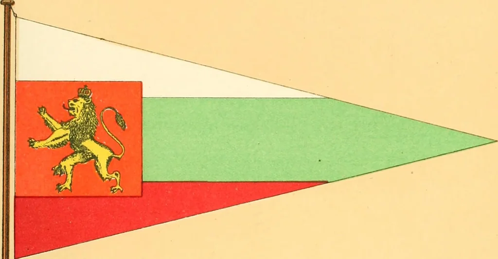 An illustration from Drawings of the flags in use at the present time by various nations, 1916, leaf 203