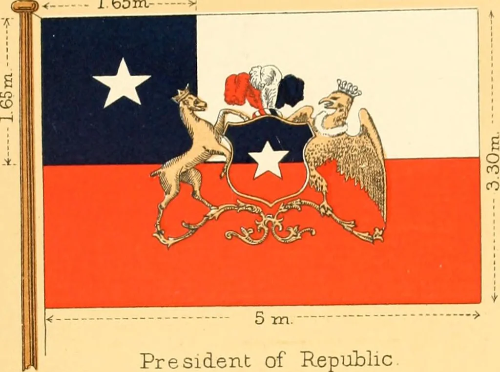 An illustration from Drawings of the flags in use at the present time by various nations, 1916, leaf 205