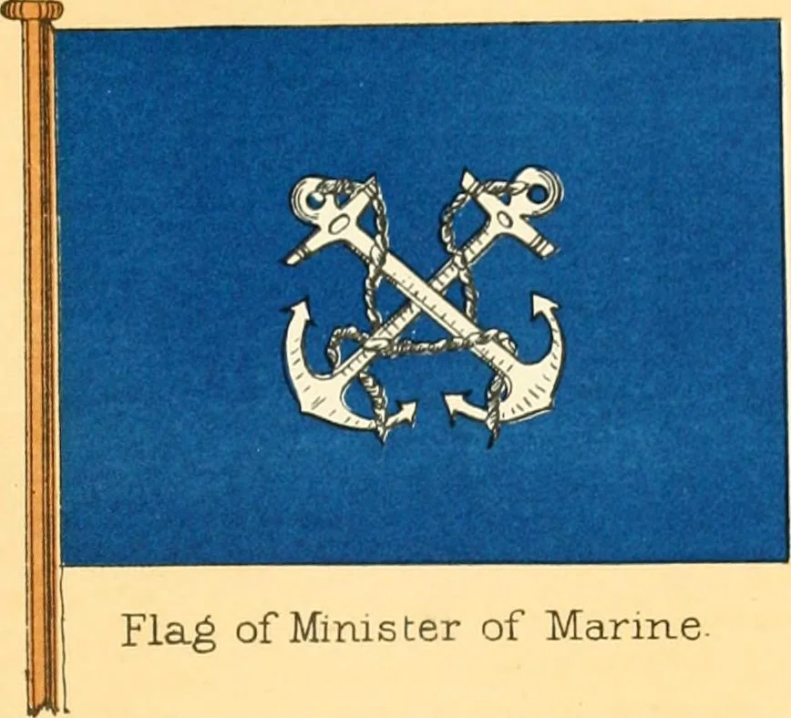 An illustration from Drawings of the flags in use at the present time by various nations, 1916, leaf 219