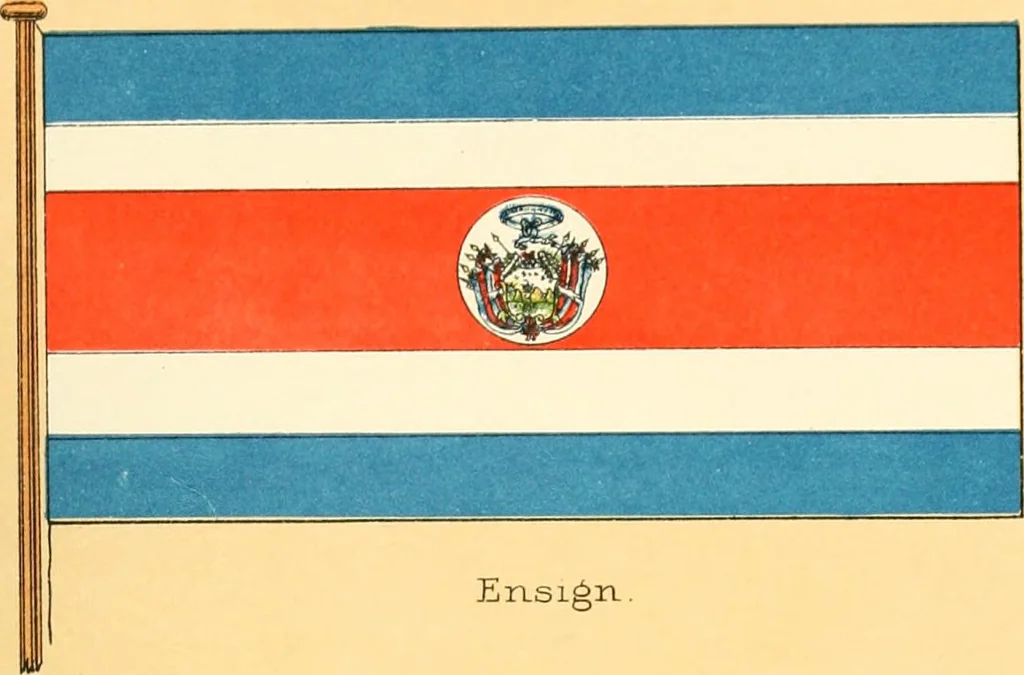 An illustration from Drawings of the flags in use at the present time by various nations, 1916, leaf 227