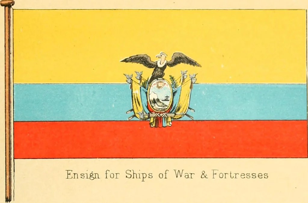 An illustration from Drawings of the flags in use at the present time by various nations, 1916, leaf 239