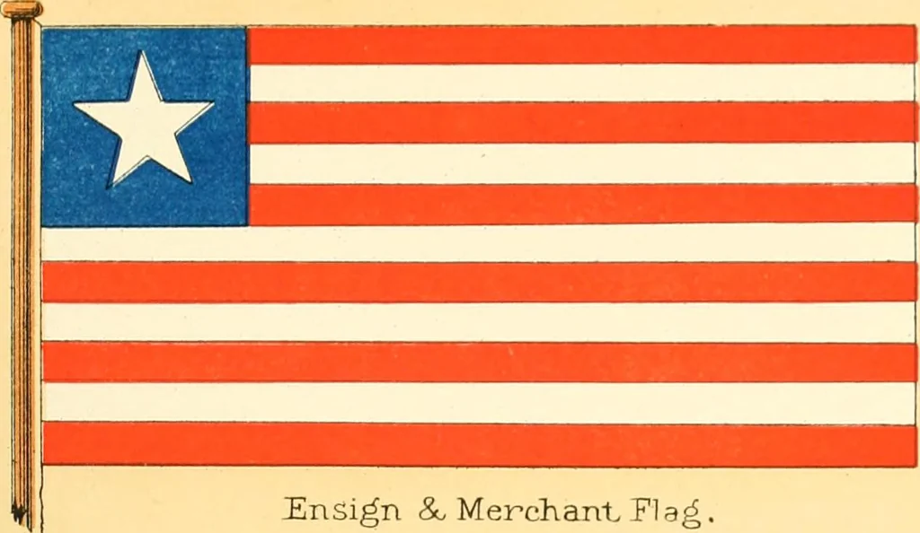 An illustration from Drawings of the flags in use at the present time by various nations, 1916, leaf 313
