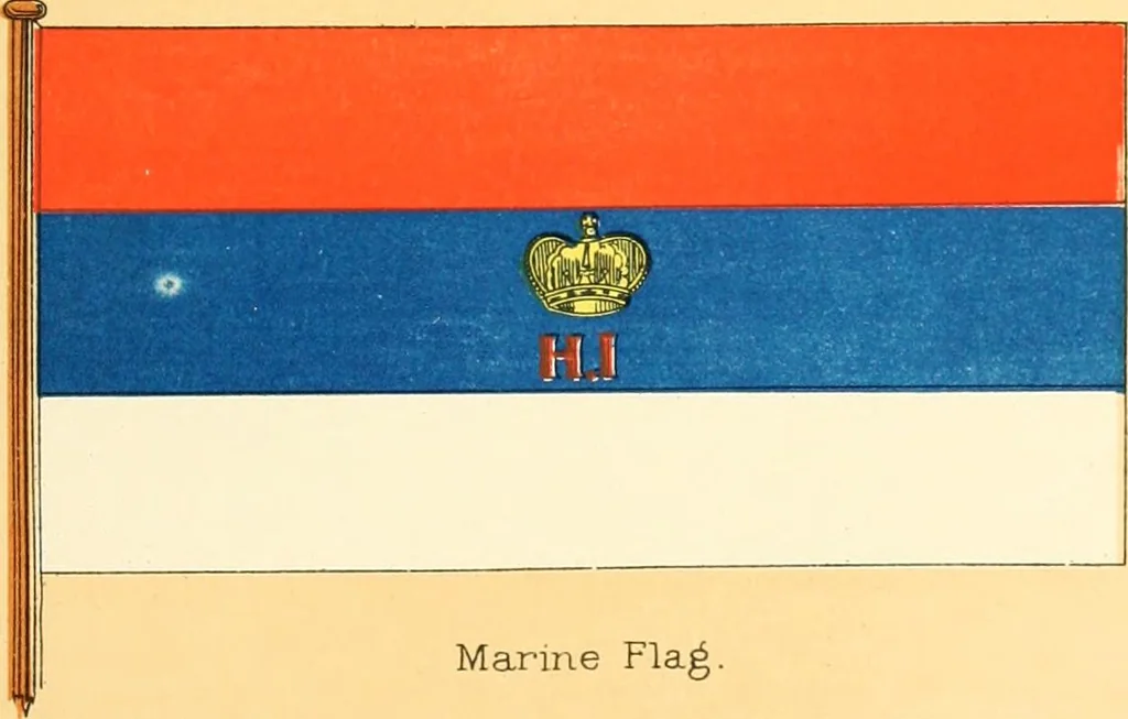 An illustration from Drawings of the flags in use at the present time by various nations, 1916, leaf 321