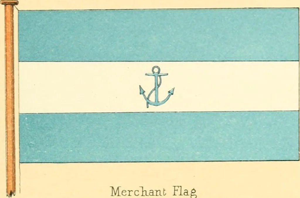 An illustration from Drawings of the flags in use at the present time by various nations, 1916, leaf 343